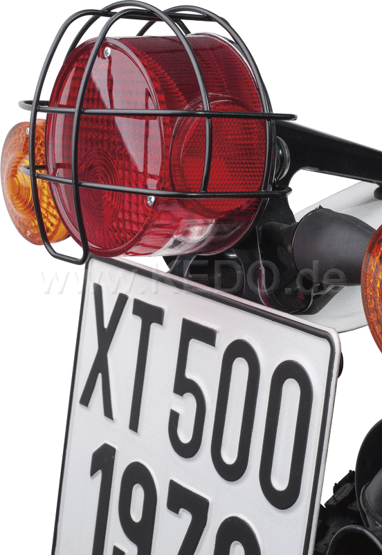 Kedo Taillight Grill 'Xcountry', black coated, suitable for lens with and without lateral reflectors | 40798