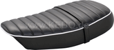 Kedo Seat 'Ultra Classic', ribbed black cover, white piping, ready-to-mount, including rear bracket 27153, length 55cm, incl passenger seat strap.. | 40805