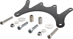 Kedo Gauge Bracket for Daytona 'Velona Tachometer & Speedometer, including material for lowering the main switch.' Duo Plus', black coated stainless steel | 40822S