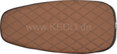 Kedo Comfort Seat "Heritage", black / brown top with hand sewn diamond pattern, ready-to-mount, including rear bracket 27153, length 55cm | 40907
