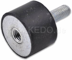 Kedo Rubber Buffer Diameter 20mm, Heigth 20mm, M6x18mm Male / Female thread M6 | 41047