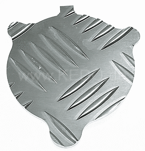Kedo Side Stand Pad, Shaped like Oil Filter Cover, Aluminum Checker Plate | 41067