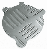Kedo Side Stand Pad, Shaped like Oil Filter Cover, Aluminum Checker Plate | 41067