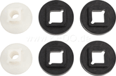 Kedo Headlight Mounting Kit, 4x rubber, 2x sleeve, for mounting the headlight on the headlight brackets (suitable for original metal and plastic headlights) | 41394