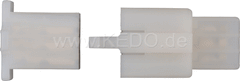 Kedo 6-Pin Connector Housing with snap-in nose incl 2x6 Connector Type 110 (Alternative see Item 28527) | 41525-6
