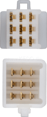 Kedo 9-pin connector housing with snap-in nose incl 2x9 Connector Type 110th | 41525-9