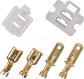 Kedo 2-Pin Connector / Housing-Set with snap-in nose incl 2x2 Connector Type 250th | 41552-2