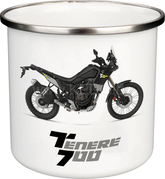 Kedo Nostalgic Mug 'T700 black' 300ml, enamel with metal rim (hand wash recommended) | 41581-PB