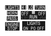 Kedo Handlebar Switch Labeling Kit, suitable for LH and RH OEM switch housing, abrasion-resistant with protective foil | 41760