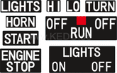 Kedo Handlebar Switch Labeling Kit, suitable for left and right original switch housings, abrasion-resistant, covered with protective film | 41784