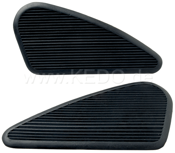 Kedo Classic Tank Pad, 1 pair, Kidney-Shaped, Black, Self-Adhesive | 42027
