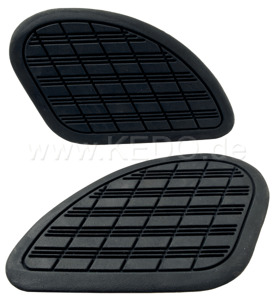 Kedo Scrambler tank pad, 1 Pair, Black, Self-Adhesive | 42028