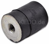 Kedo Rubber Buffer Diameter 20mm, height 25mm, M6 Double Female Thread | 43042