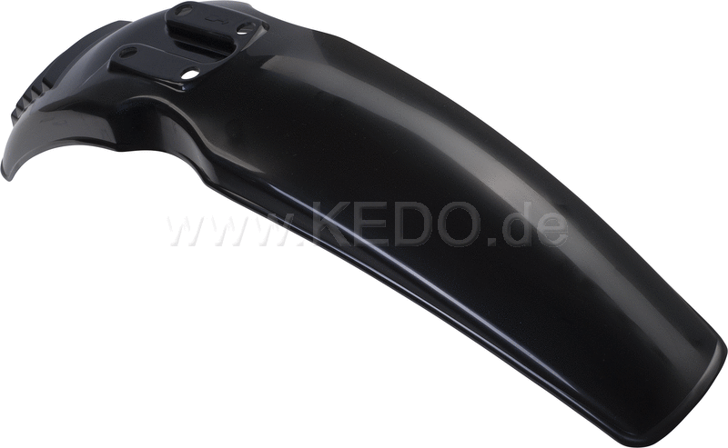 Kedo Replica Front Fender 'Export', Black, with venting slots (OEM mounting holes for easy installation) | 50066