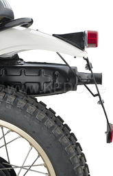 Kedo License Plate Support with Round Rear Reflector, aluminum, black, incl mounting material, suitable for license plate bracket item 50,089th | 50096