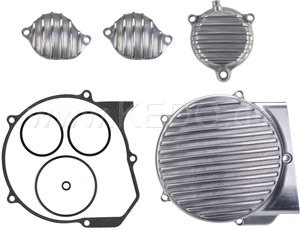 Kedo ViRace CompleteCover set, OEM-Style Polished (generator cover, oil filter lid, 2x Valve Cover, all O-rings / gaskets) | 50216