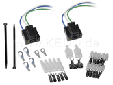 Kedo H4 / Flasher Relay Connection Kit (2x 3-Port socket, Bullet Connector Set (52 Pcs), 100x 100mm Cable Ties & Terminal Tags (4x 6mm, 5mm 2x) | 50502
