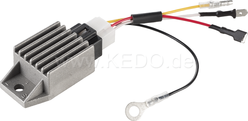Kedo plug regulator / rectifier for 12V conversion (easy to mount, requires no modification of wiring loom, replaces OEM regulator and rectifier) | 50544