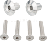 Kedo Aluminum Fuel Tank Mounting Kit, suitable for steel- and aluminum fuel tank, comes with Both Allen screws and internal hexalobular screws | 50683