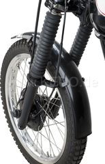 Kedo Trial Front Fender style engine, black, not drilled, free positionable, including black aluminum brackets & clamps, 2x decals. | 50769S