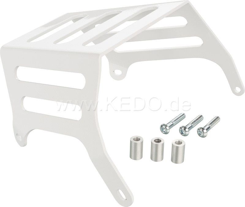 Kedo Aluminum Rack (luggage rack), including mounting material, white plastic coated. | 60096W