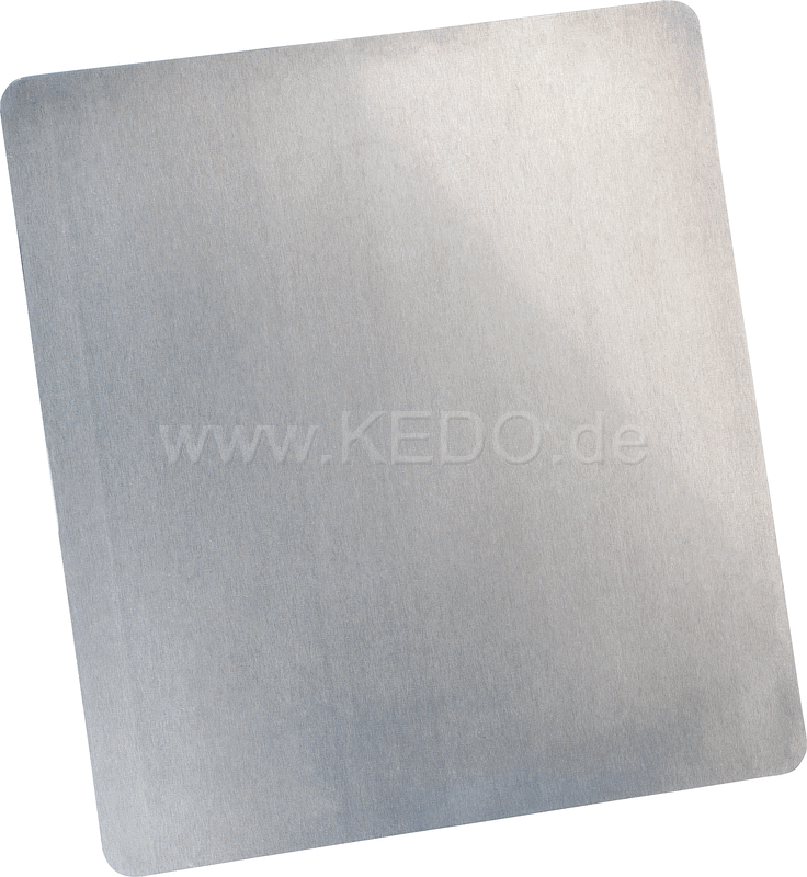 Kedo License Plate Sheet, 2mm aluminum, radiused corners, suitable for Euro license plates, 18x20cm | 60209