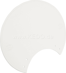 Kedo Spare Start Number Plate 'Six Days', Preston Petty plastic white, with cut-out for 5.75 "headlights | 60407W