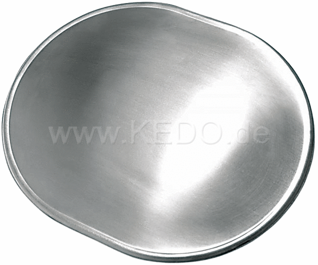 Kedo Front approx Number Plate, aluminum, oval, Domed with Beading, 1 Piece, Size. 290x240mm | 60409