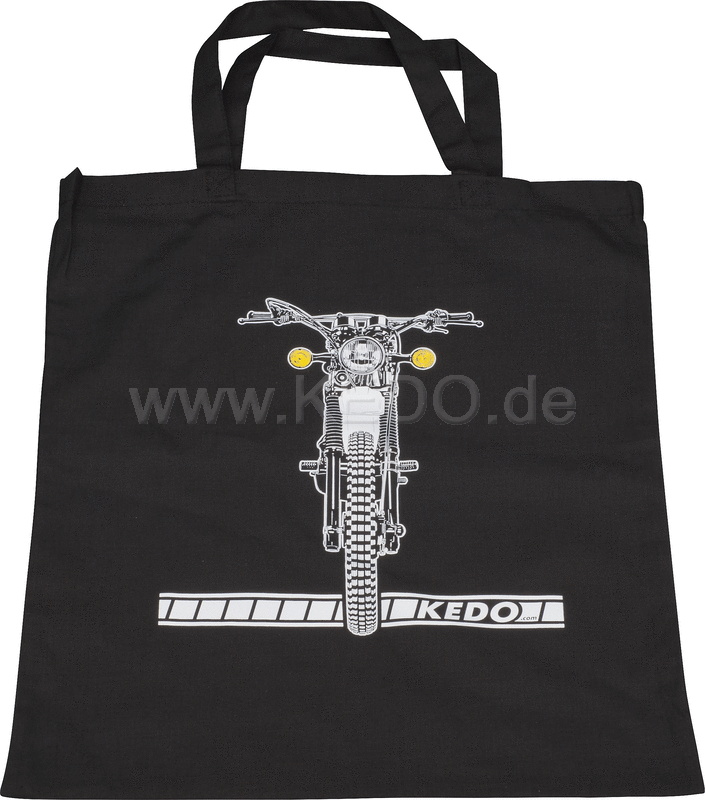 Kedo Shopping Bag Black, print XT500, dim. approx. 38x42cm, 100% cotton (two-color screen print) | 60701