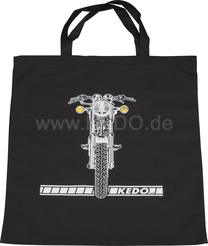 Kedo Bag black, SR500 motif, dim. approximately 38x42cm, 100% cotton (two-color screen printing) | 60702
