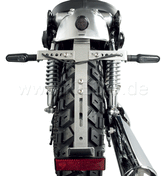 Kedo License Plate Bracket 'GibbonSlap' style, Stainless, incl Mounting material. (Additional Equipment : License Plate Lamp 62021, 63022 Stay Indicator) | 62023