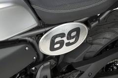 Kedo Aluminum Side Cover, incl bracket (curved aluminum cover, approx 220x150mm, stainless steel bracket black coated.) For seat item 41378 | 63002