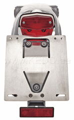 Kedo License Plate Bracket aluminum, incl Mounting material, vibration-proof, Extendable (width 18 cm, height 19.5 cm) | 63020