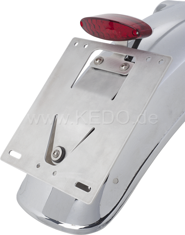 Kedo License Plate Bracket aluminum, incl Mounting material, vibration-proof, Extendable (width 18 cm, height 19.5 cm) | 63020