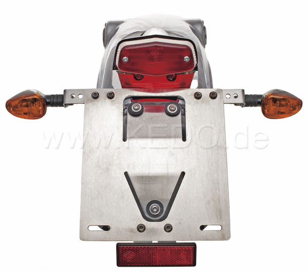 Kedo Reflector Mounting Bracket, aluminum, fits bracket 63020 (can be equipped with number plate lamp 41406) | 63021