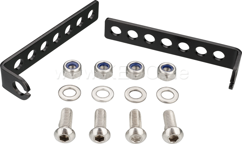 Kedo Indicator Mounting Kit Stainless Steel Black, universal, fits for various license plate holders, for indicators with 8mm thread | 63023