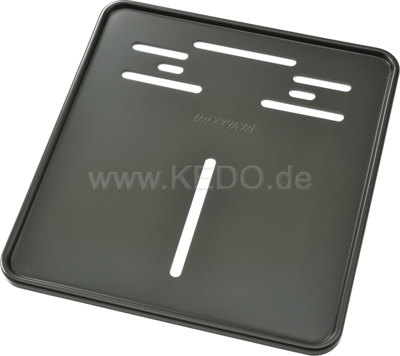 Kedo License Plate Support Daytona, aluminum black anodized, deep-drawn with edge | 63033