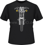 Kedo T-Shirt 'SR500 frontal', black, size M, 2-color printed, 100% cotton | 70044-M