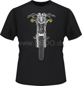 Kedo T-Shirt 'SR500 frontal', black, size XL, two-color printed, 100% cotton | 70044-XL