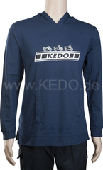 Kedo KEDO' Team Hoodie, size L, dark blue, belly bag, light fabric thickness 186g / m² (60% cotton / 40% polyester) | 70051L