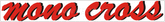 Kedo Sticker rocker 'MONO CROSS' red / black, 225x25mm, decorative artwork = Type 3EW, 1 piece | 80111