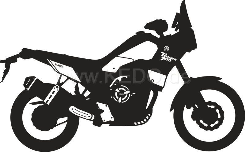 Kedo Sticker / Decal 'Stylized T700 Model', black glossy (approx 10x6cm.) | 80169