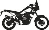 Kedo Sticker / Decal 'Stylized T700 Model', black glossy (approx 10x6cm.) | 80169