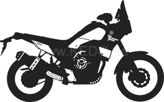 Kedo Sticker / Decal 'Stylized T700 Model', black glossy (approx 10x6cm.) | 80169