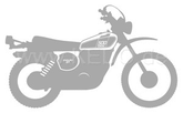 Kedo XT500'76 stickers, stylized '76 model, silver, size approx. 100x61mm, 1 piece | 80170-76SI