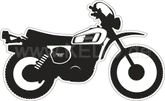 Kedo XT500'77 stickers, stylized '77 model, glossy black, size approx. 100x61mm, 1 piece | 80170-77S