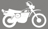 Kedo XT500'77 stickers, stylized '77 model, white, size approx. 100x61mm, 1 piece | 80170-77W