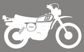 Kedo XT500'78 stickers, stylized '78 model, white, size approx. 100x58, 1 piece | 80170-78W