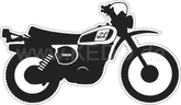 Kedo XT500'79 stickers, stylized '79 model, glossy black, size approx. 100x58, 1 piece | 80170-79S