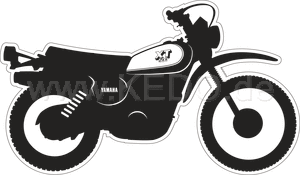 Kedo XT500'80 stickers, stylized '80 model, glossy black, size approx. 100x58, 1 piece | 80170-80S